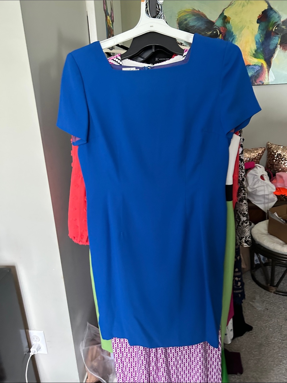 Jacqueline Ferrar Vibrant Cobalt Blue Midi Dress